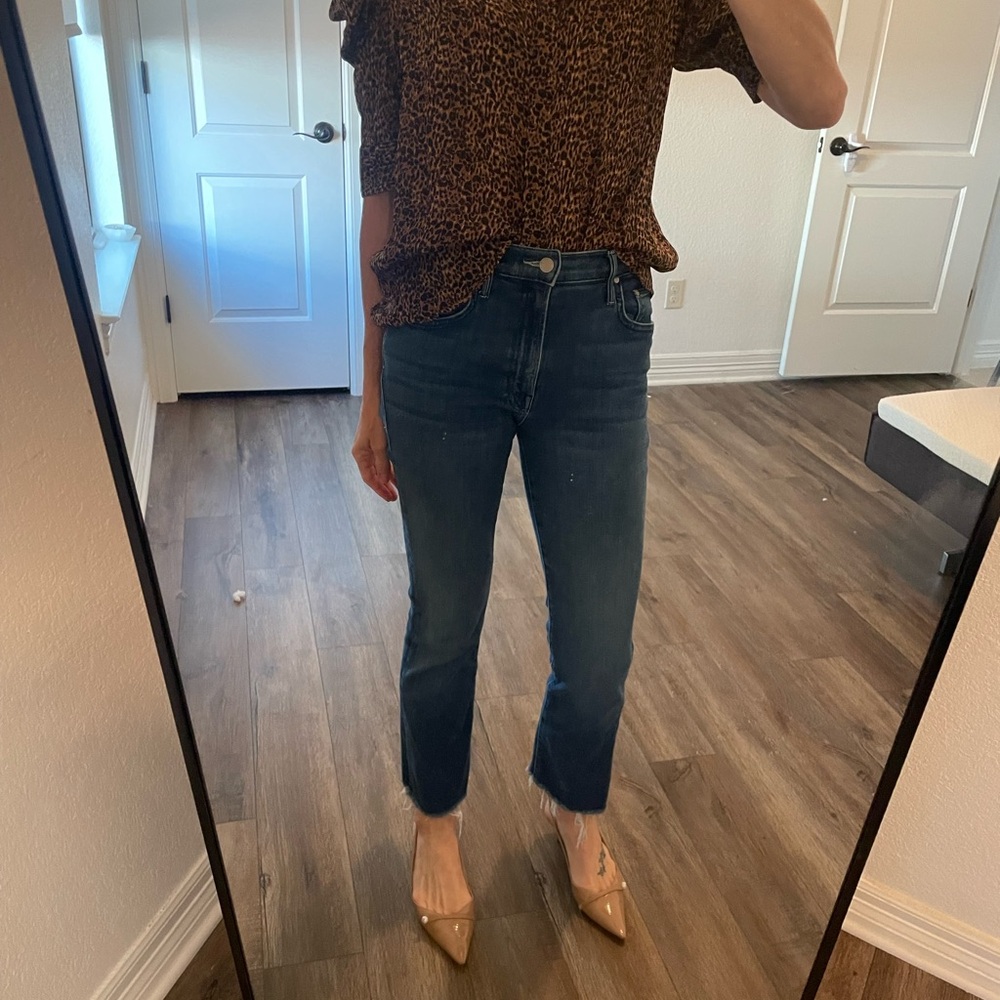 Women's Blue Cropped Jeans